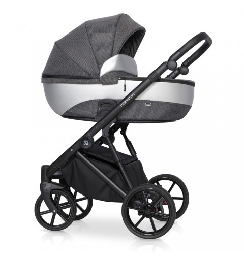 Riko Nano Pro - wózek wielofunkcyjny, zestaw 2w1 z opcją 3w1 i 4w1 | Onyx